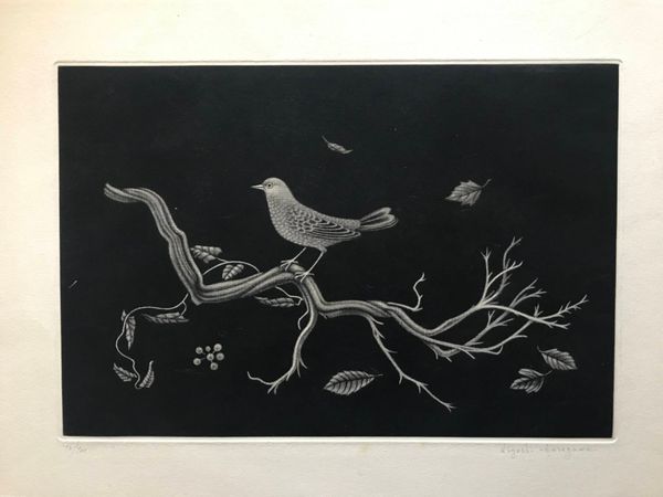 Productafbeelding Kiyoshi Hasegawa. Oiseau sur une branche.