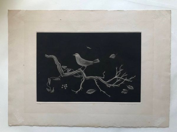 Productafbeelding Kiyoshi Hasegawa. Oiseau sur une branche.