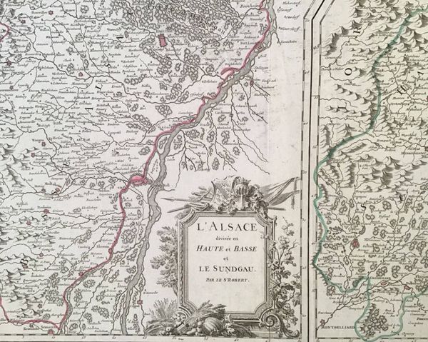 Image du produit L'Alsace divisée en Haute et Basse et le Sundgau. De Vaugondy.