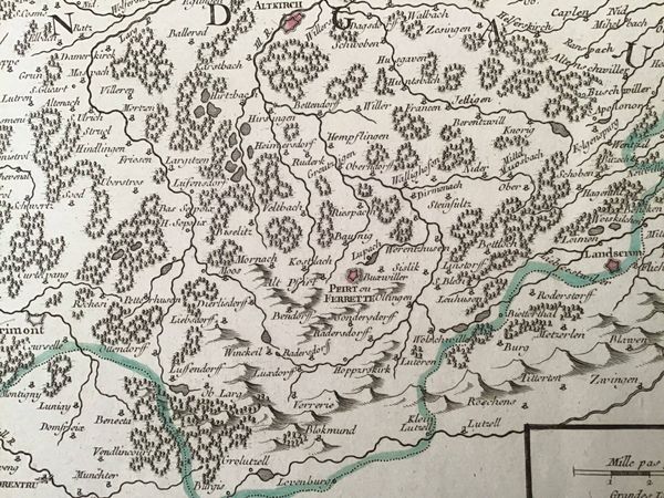 Image du produit L'Alsace divisée en Haute et Basse et le Sundgau. De Vaugondy.
