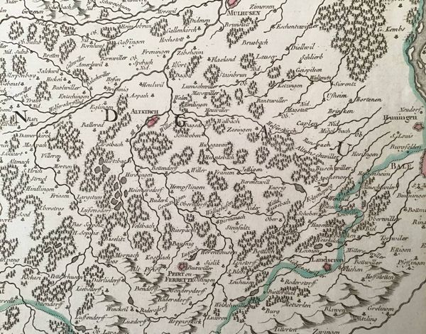 Image du produit L'Alsace divisée en Haute et Basse et le Sundgau. De Vaugondy.