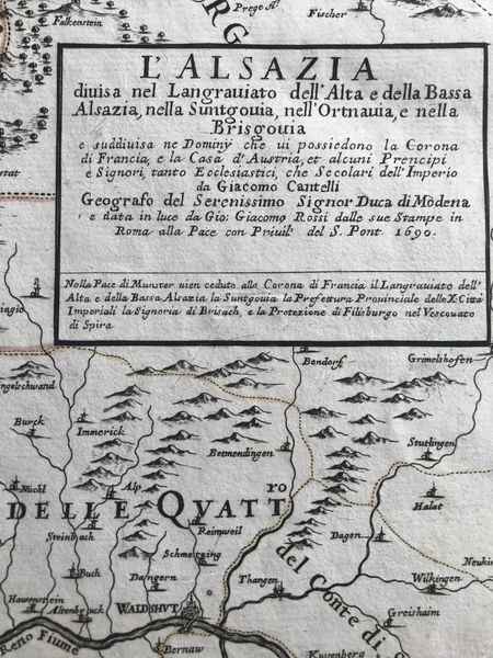 Produktbild L'Alsazia. Giacomo Cantelli. Modène 1690.