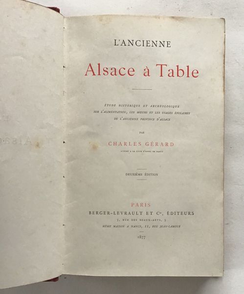 Product image L'ancienne Alsace à table. Charles Gérard.