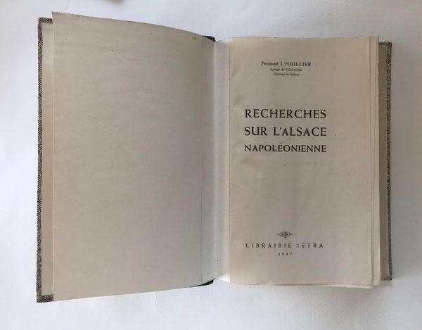 Image du produit L’Huillier. L’Alsace napoléonienne.
