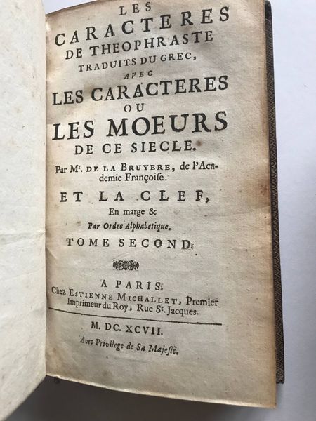 Produktbild La Bruyère. Caractères. Maroquin rouge.