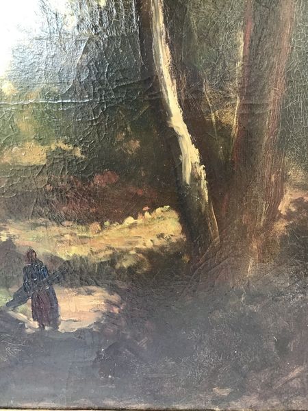 Produktbild La ramasseuse de fagots. Grande huile sur toile. 1860.