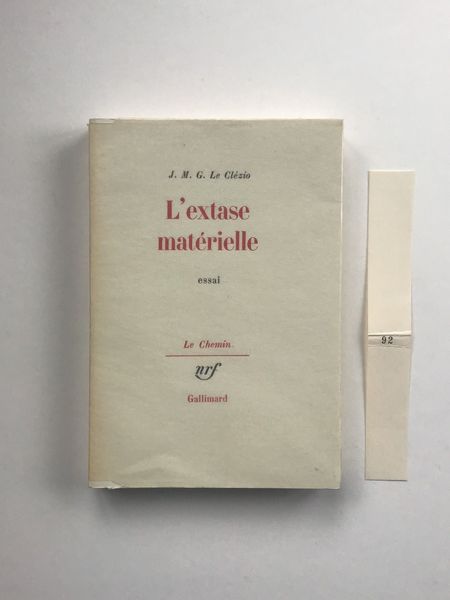Image du produit Le Clézio. L'extase matérielle. Essai.