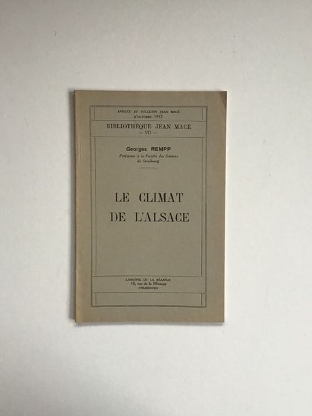 Product image Le Climat de l'Alsace.
