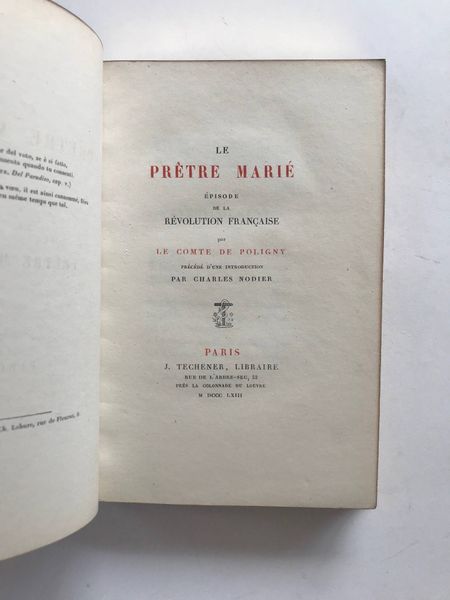 Produktbild Le prêtre marié. Comte de Poligny. Charles Nodier.