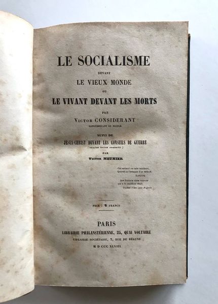 Product image Le socialisme devant le vieux monde ou le vivant devant les morts.