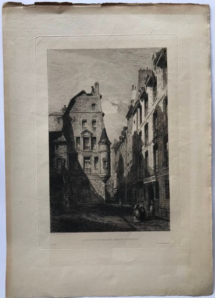 Product image Léon Gaucherel. La rue des prêtres Saint Germain l'Auxerrois.