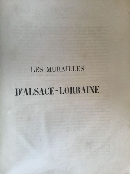 Produktbild Les murailles d'Alsace Lorraine. Guerre de 1870.