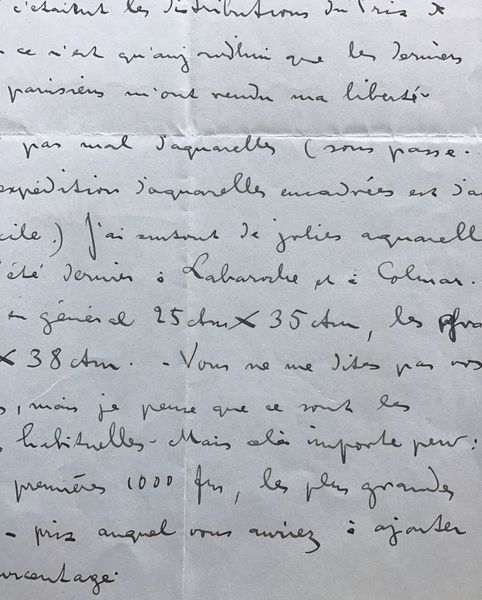 Produktbild Lettre de Hansi à la Galerie Gangloff.