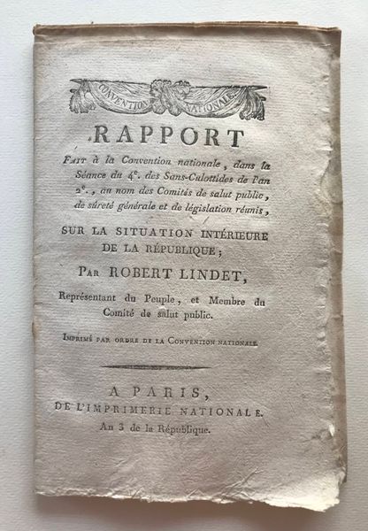 Productafbeelding Lindet. Rapport sur la situation intérieure de la République.