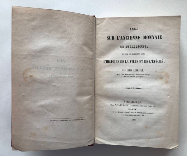 Productafbeelding Louis Levrault. Essai sur les monnaies de Strasbourg.