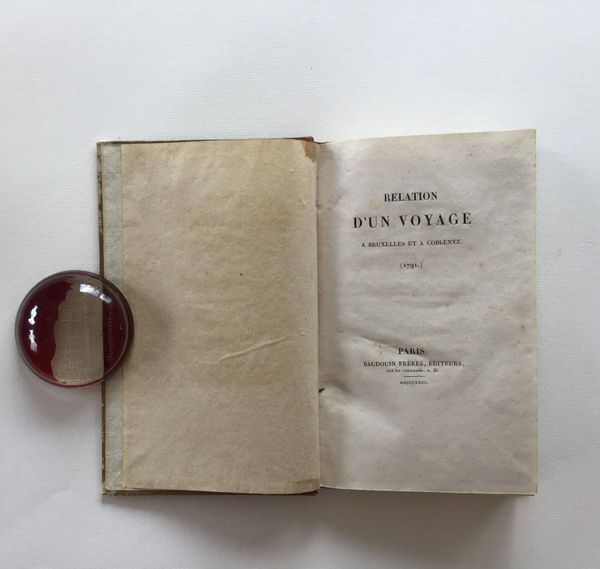 Product image Louis Stanislas Xavier de France. Relation d'un voyage à Bruxelles et à Coblentz (1791).