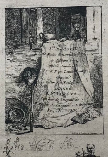 Productafbeelding Loutherbourg. Estampe de titre pour un Recueil de Modes et Habits Galans de différens Pays.