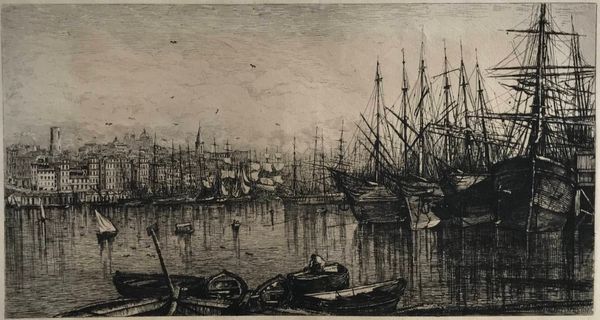 Product image Lucien Gautier. Intérieur du vieux port à Marseille.