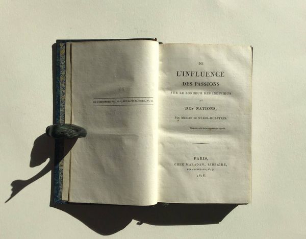 Produktbild Madame de Staël. De l'influence des passions.
