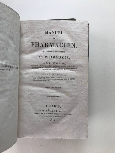 Product image Manuel du pharmacien. Chevallier.
