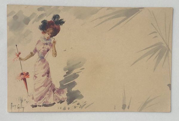 Product image Mary Golay. L’élégante. Aquarelle originale.