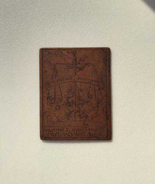 Productafbeelding Matrice d'ex-libris. Balance de justice.