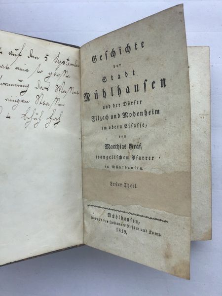Image du produit Matthias Graf. Histoire de Mulhouse. Début XIXe siècle.