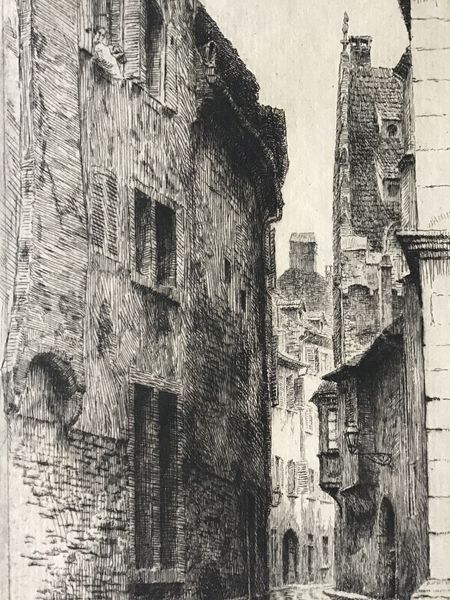 Product image Maurice Achener. Ruelle à Strasbourg. Rue du Dévidoir.