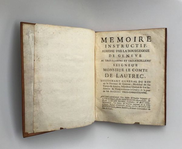 Productafbeelding Mémoire instructif adressé par la Bourgeoisie de Genève...