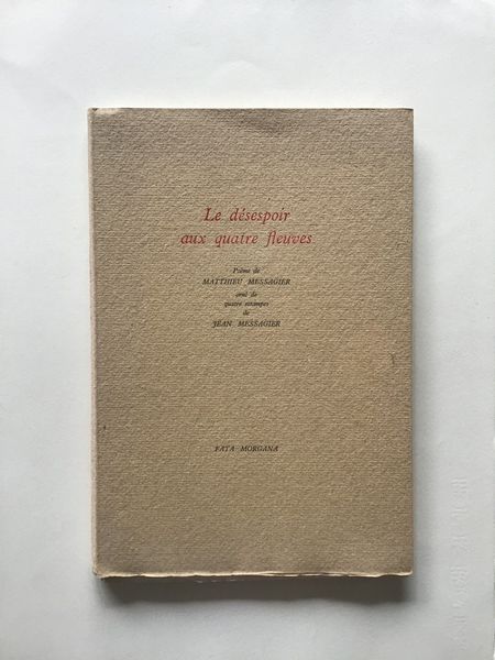 Productafbeelding Messagier. Désespoir. Estampes originales. Fata Morgana.