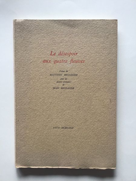 Productafbeelding Messagier. Désespoir. Estampes originales. Fata Morgana.