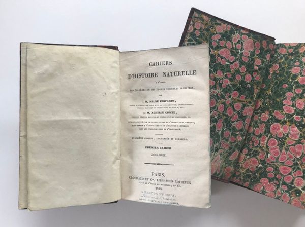 Product image Milne Edwards & Achille Comte. Cahiers d'histoire naturelle.