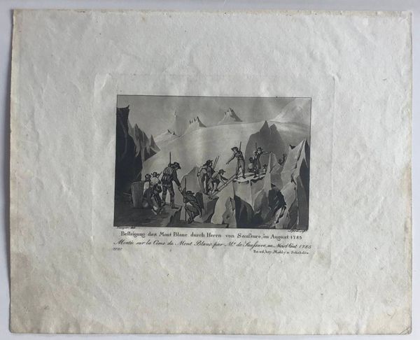 Product image Mont Blanc. Saussure 1785. 2 aquatintes.