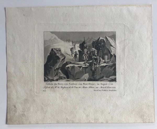 Product image Mont Blanc. Saussure 1785. 2 aquatintes.