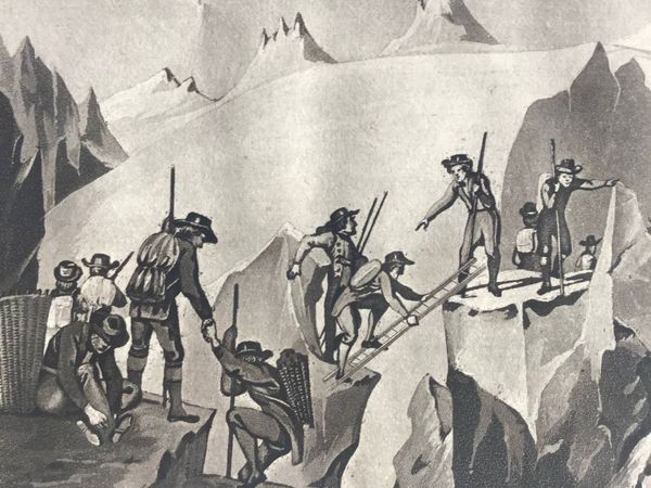 Product image Mont Blanc. Saussure 1785. 2 aquatintes.