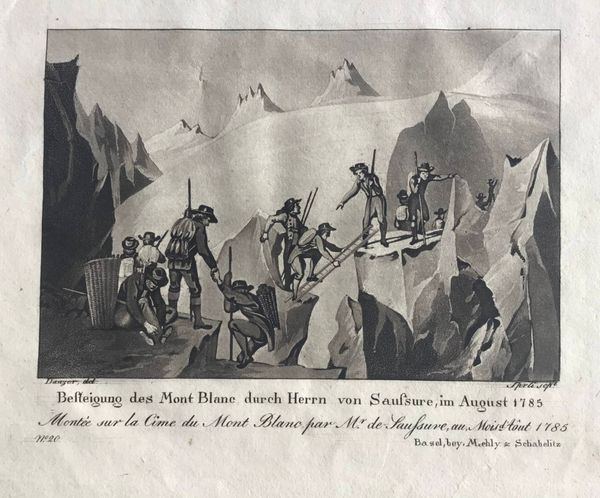 Product image Mont Blanc. Saussure 1785. 2 aquatintes.