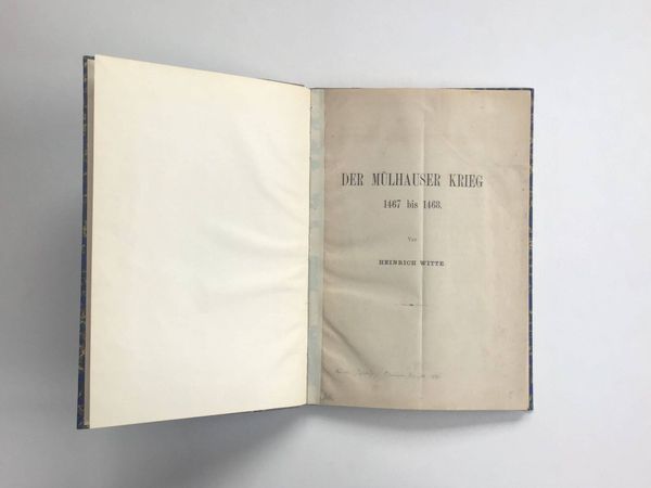 Productafbeelding Mülhauser Krieg. 1467-1468.
