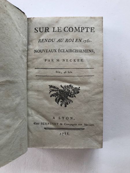 Produktbild Necker. Compte rendu au roi en 1781.