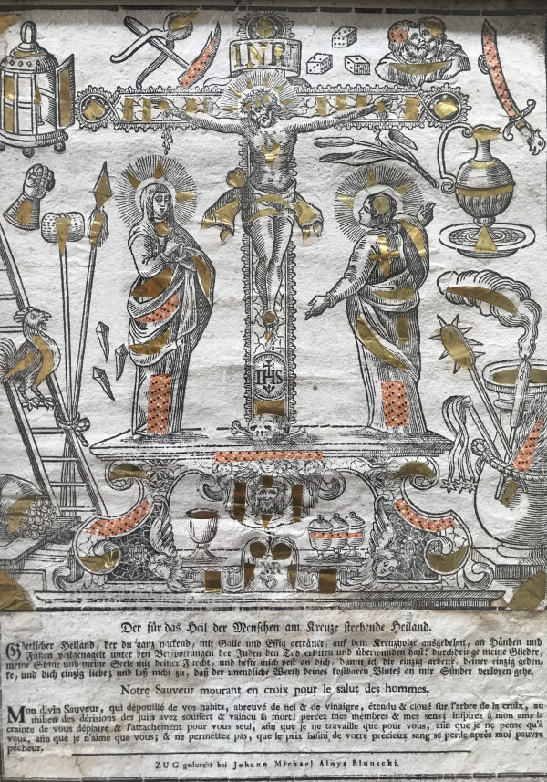 Product image Notre Sauveur mourant en croix pour le salut des hommes . Grande gravure ajourée. Fin du XVIIIe siècle