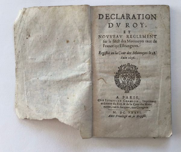 Image du produit Nouveau reglement sur le faict des Monnoyes tant de France qu'Estrangeres.