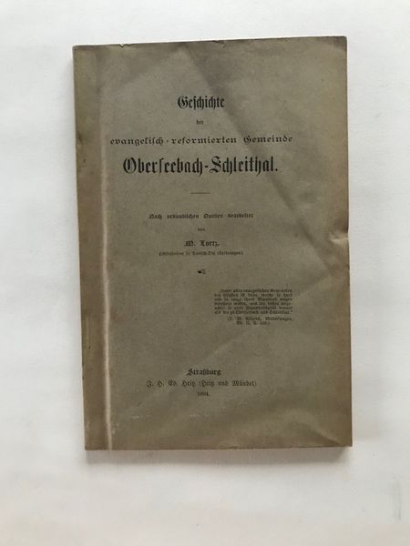 Productafbeelding Oberseebach Schleithal. Lortz.