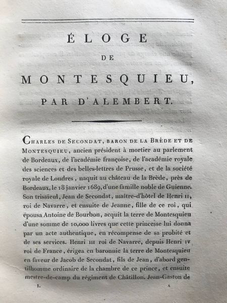 Productafbeelding Oeuvres de Montesquieu. 1796.