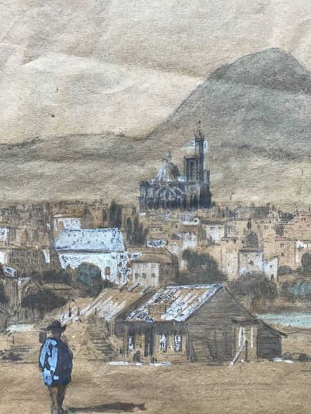 Productafbeelding Panorama d'une ville. Dessin vers 1860.