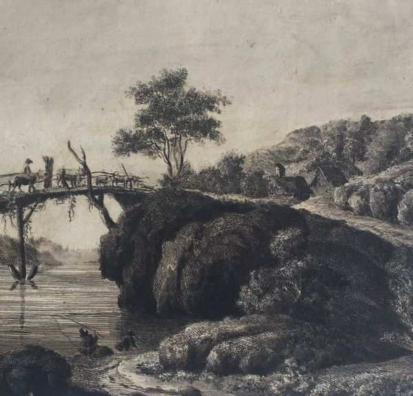 Productafbeelding Paysage pittoresque avec un vieux pont.