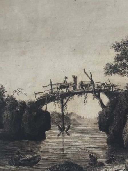 Productafbeelding Paysage pittoresque avec un vieux pont.