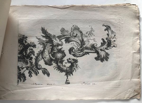 Productafbeelding Peyrotte et Pariset. 5 feuilles de style rocaille.