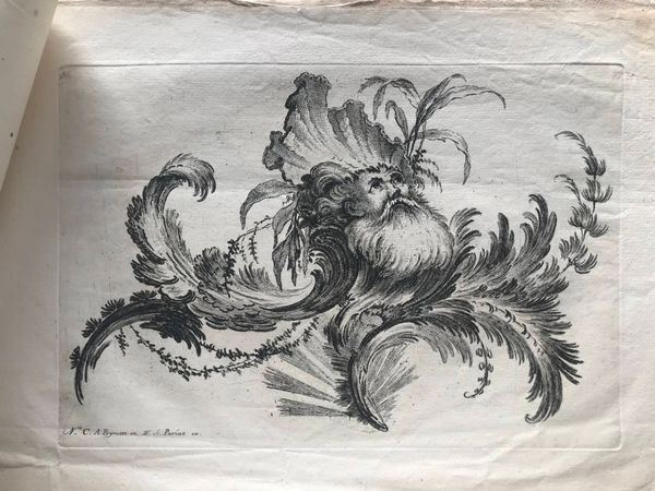 Productafbeelding Peyrotte et Pariset. 5 feuilles de style rocaille.