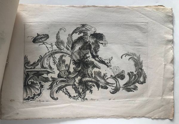 Productafbeelding Peyrotte et Pariset. 5 feuilles de style rocaille.