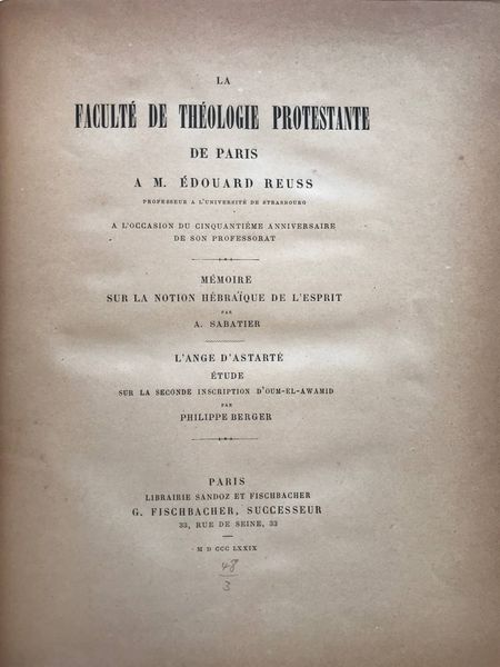 Productafbeelding Philippe Berger. Sidon. Tanit. La trinité carthaginoise. Hadrumète. Chypre.