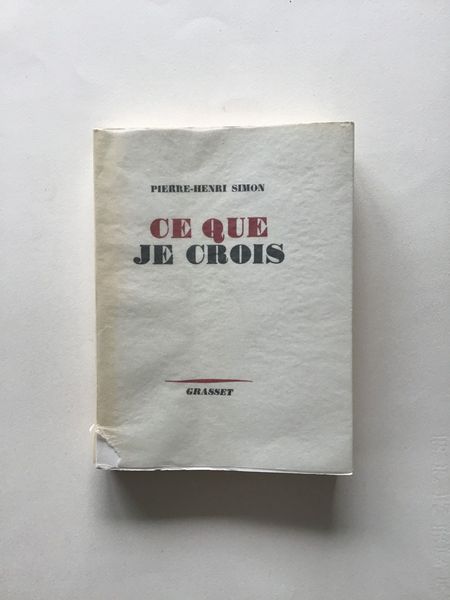 Productafbeelding Pierre Henri Simon. Ce que je crois.